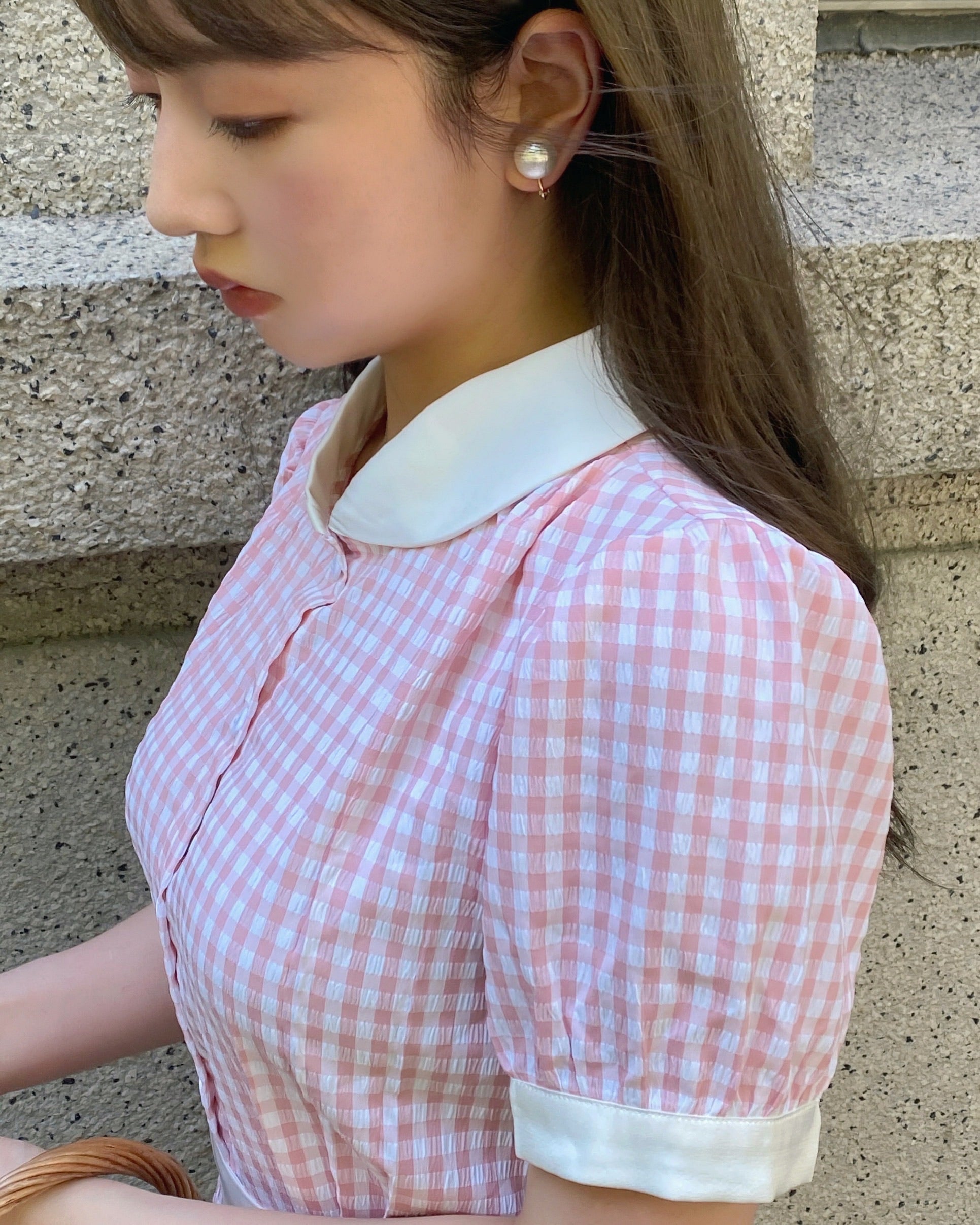 Get trendy with [Premium Selected] Arrived In Dream Land Gingham Dress (designer Rose Candy) -  available at Peiliee Shop. Grab yours for $45 today!