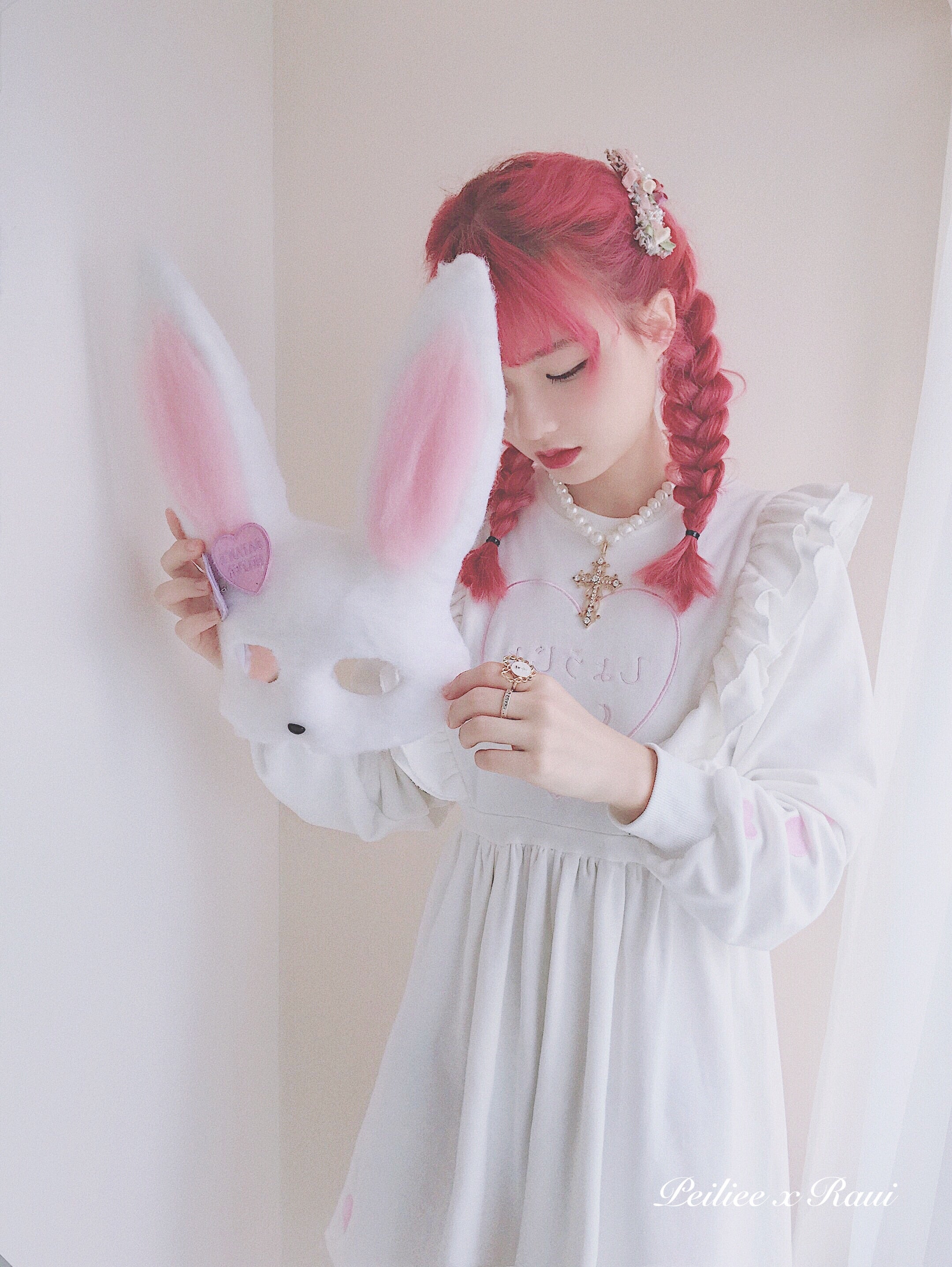 Get trendy with [Raui Design] Cotton Candy Met Peach Mousse Long Sleeve babydoll dress -  available at Peiliee Shop. Grab yours for $35 today!